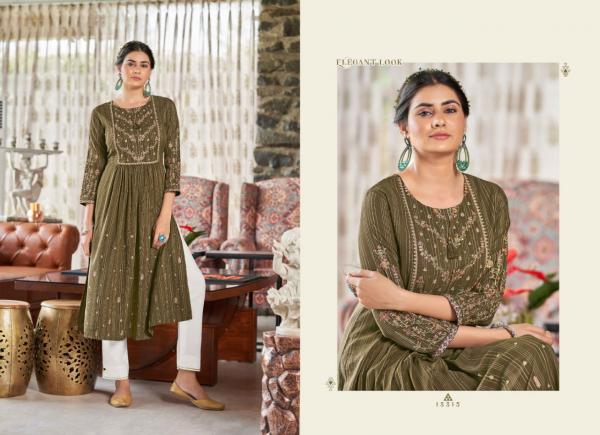 Kalaroop Mishti Rayon  Fancy Wear Embroidery Kurti Collection